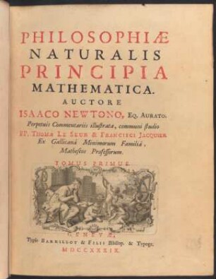 Philosophiae naturalis principia mathematica: Tomus Primus