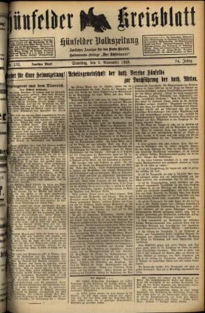 Zweite Ausgabe vom Samstag, den 03. November 1928.