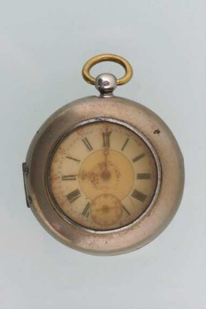 Taschenuhr mit Schutzgehäuse, um 1875