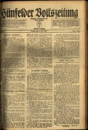 Ausgabe vom Freitag, den 06. Mai 1921.