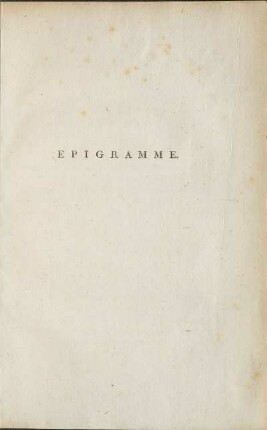 Epigramme.