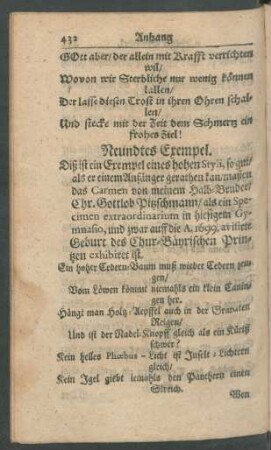 Neundtes Exempel