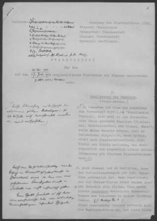 Baiersbronn: Pfarrbericht 1932