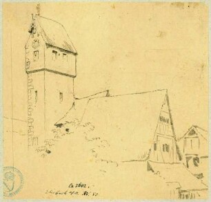 Eberbach Mantel- oder Pulverturm von Norden