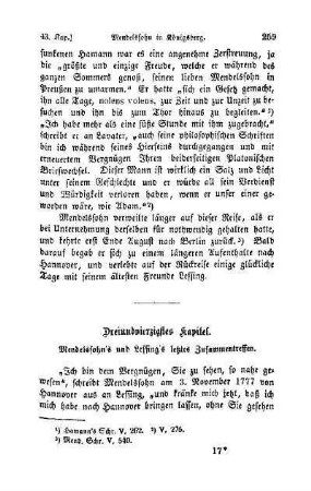 Dreiundvierzigstes Kapitel. Mendelssohn's und Lessings's letztes Zusammentreffen