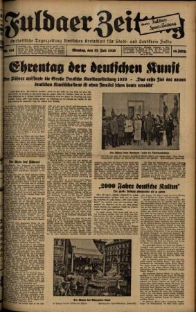 Ausgabe vom Montag, den 17. Juli 1939.