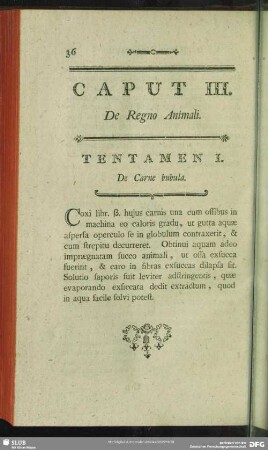 Caput III. De Regno Animali