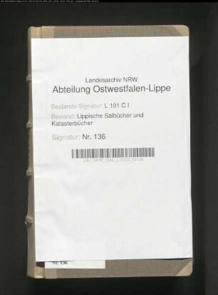 Salbuch der ehem. Vogtei Lage von 1855, Bd. 3 (Duplikat)