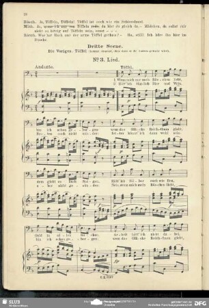 No. 3 Lied: Wenn mich nur mein Röschen liebt"