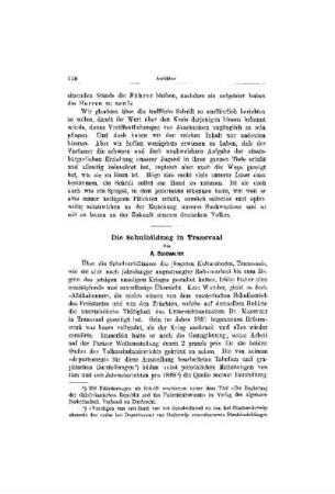 Die Schulbildung in Transvaal