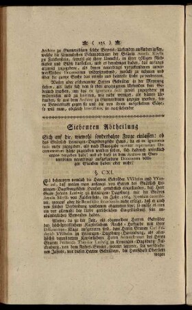 Siebenten Abtheilung