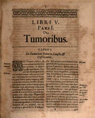 Liber ... Practicae Medicinae, 5. De Tumoribus, Ulceribus, Cutaneis vitiis, Vulneribus, Fracturis, & Luxationibus