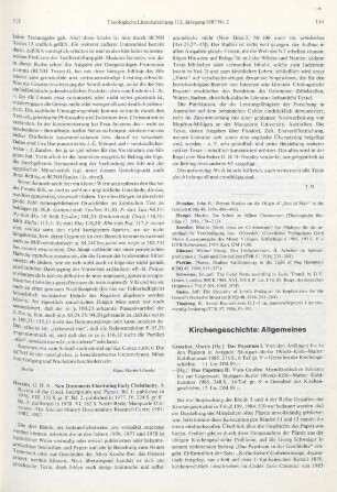 114-115 [Rezension] Greschat, Martin, Vom grossen abendländischen Schisma bis zur Gegenwart