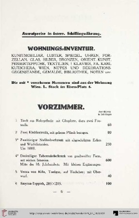 Vorzimmer (Nr. 1-6)