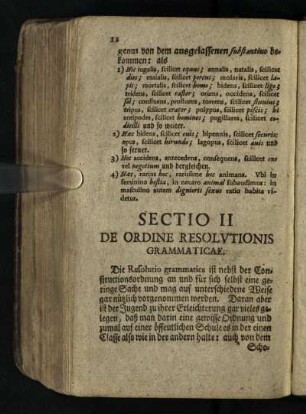 Sectio II: De Ordine Resolvtionis Grammaticae