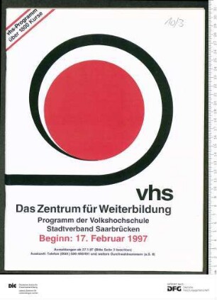 Programm 2. Semester 1996/1997