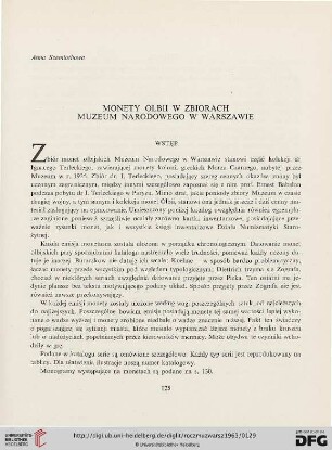 7: Monety Olbii w zbiorach Muzeum Narodowego w Warszawie