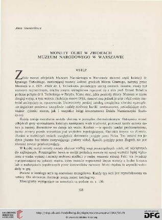 7: Monety Olbii w zbiorach Muzeum Narodowego w Warszawie