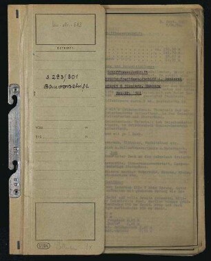 Schiffbauvorschrift für ein Einschraubenfrachtmotorschiff d. Reederei Leonhardt & Blumberg, Hamburg. Bau-Nr. 301