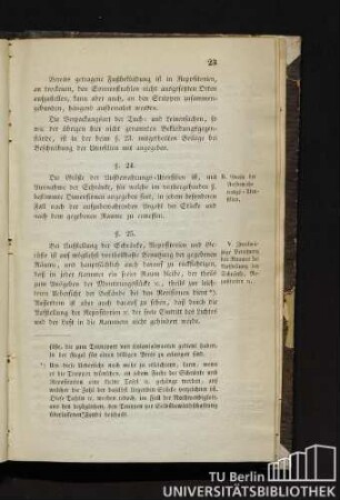 V. Zweckmäßige Benutzung des Raumes bei Aufstellung der Schränke, Repositorien etc.