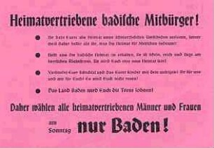 Abstimmungskampf, Werbematerial für die Volksbefragung am 24.9.1950 und die Volksabstimmung am 9.12.1951