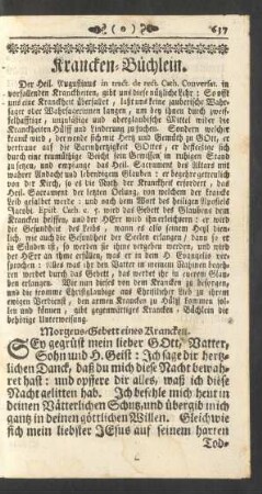 Krancken-Büchlein.