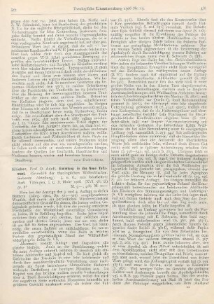 377-379 [Rezension] Jülicher, Adolf, Einleitung in das Neue Testament. 5. u. 6., neu bearb. Aufl