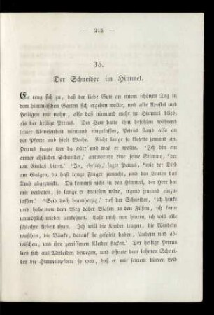 35. Der Schneider im Himmel.