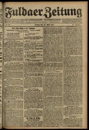 Ausgabe vom Freitag, den 20. April 1917.