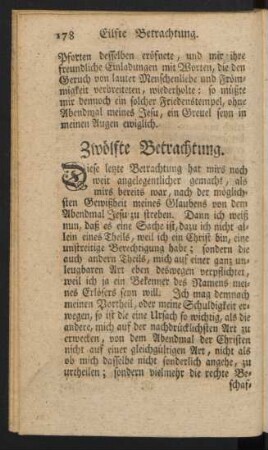 Zwölfte Betrachtung