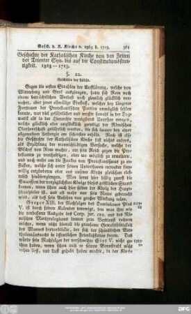 Geschichte der Katholischen Kirche von den Zeiten der Trienter Syn. bis auf die Constitutionstreitigkeit. 1563—1713.