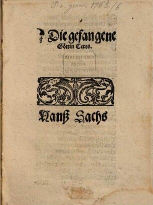 Die gefangene Göttin Ceres