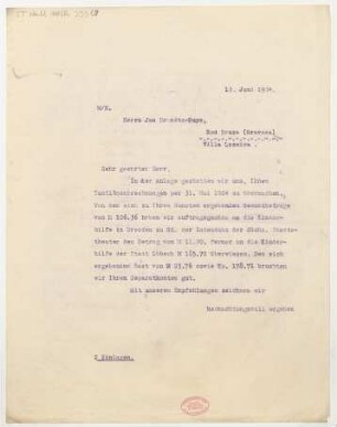 Brief an Jan Brandts Buys : 13.06.1924