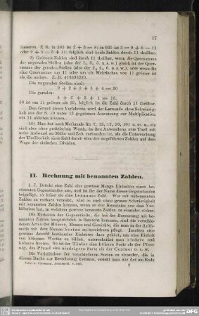 II. Rechnung mit benannten Zahlen
