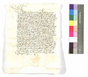 Johann Graf von Öttingen an Graf Kraft von Hohenlohe: Schuld an Jörg Lickardtshuser; Siegel: Öttingen.