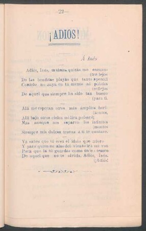 ¡Adiós! : Á Inés