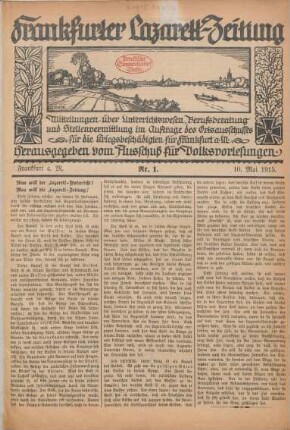 1915: Frankfurter Lazarett-Zeitung
