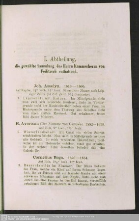 I. Abtheilung