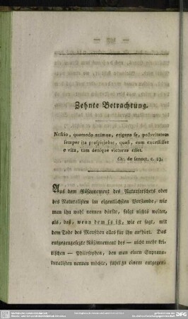 Zehnte Betrachtung