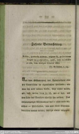 Zehnte Betrachtung