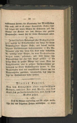 Viertes Kapitel. Von den Kennzeichen einer regelmäßigen Geburt, ...
