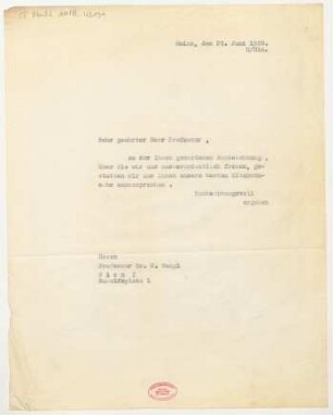 Brief an Karl Weigl : 29.06.1928