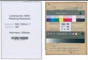 Entnazifizierung Wilhelm Herrmann , geb. 15.04.1901 (Mechaniker)