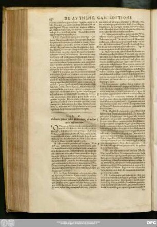 Cap. V. Editioni primae nihil addendum, ab eáque nihil auferendum.