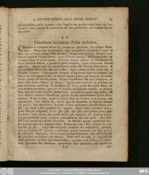 §. V. Characteres revelationis divinae traduntur.