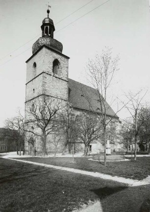 Querfurt, Stadtkirche : Querfurt. Stadtkirche St. Lamberti. Ansicht von Südwesten