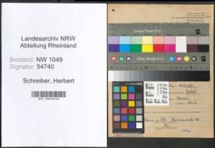 Entnazifizierung Herbert Schreiber , geb. 05.08.1911 (Kaufmaennischer Angestellter)