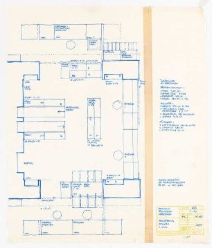Hochschulbibliothek, Karlsruhe Neubau: Erweiterung Ausgabe 1.OG, 1:20