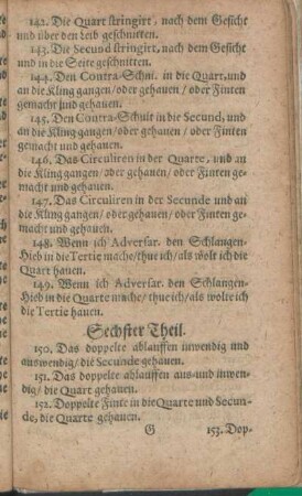 Sechster Theil.