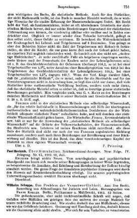 751, Paul Reckzeh. Über Simulation. 1913